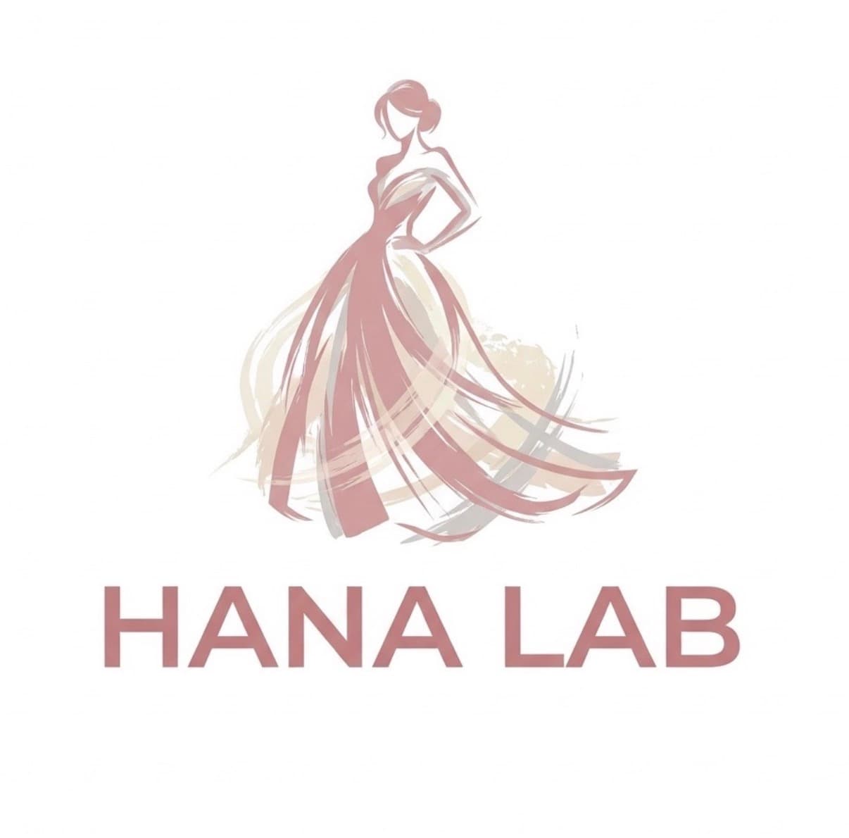 ドレス姿の花嫁を描いたHANA LABのロゴ